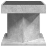 Salongbord Med Led Betonggrå 50X50X45 Cm Konstruert Tre