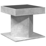Salongbord Med Led Betonggrå 50X50X45 Cm Konstruert Tre