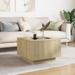 Salongbord Med Led Sonoma Eik 60X60X40 Cm Konstruert Tre