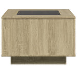 Salongbord Med Led Sonoma Eik 60X60X40 Cm Konstruert Tre