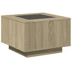 Salongbord Med Led Sonoma Eik 60X60X40 Cm Konstruert Tre