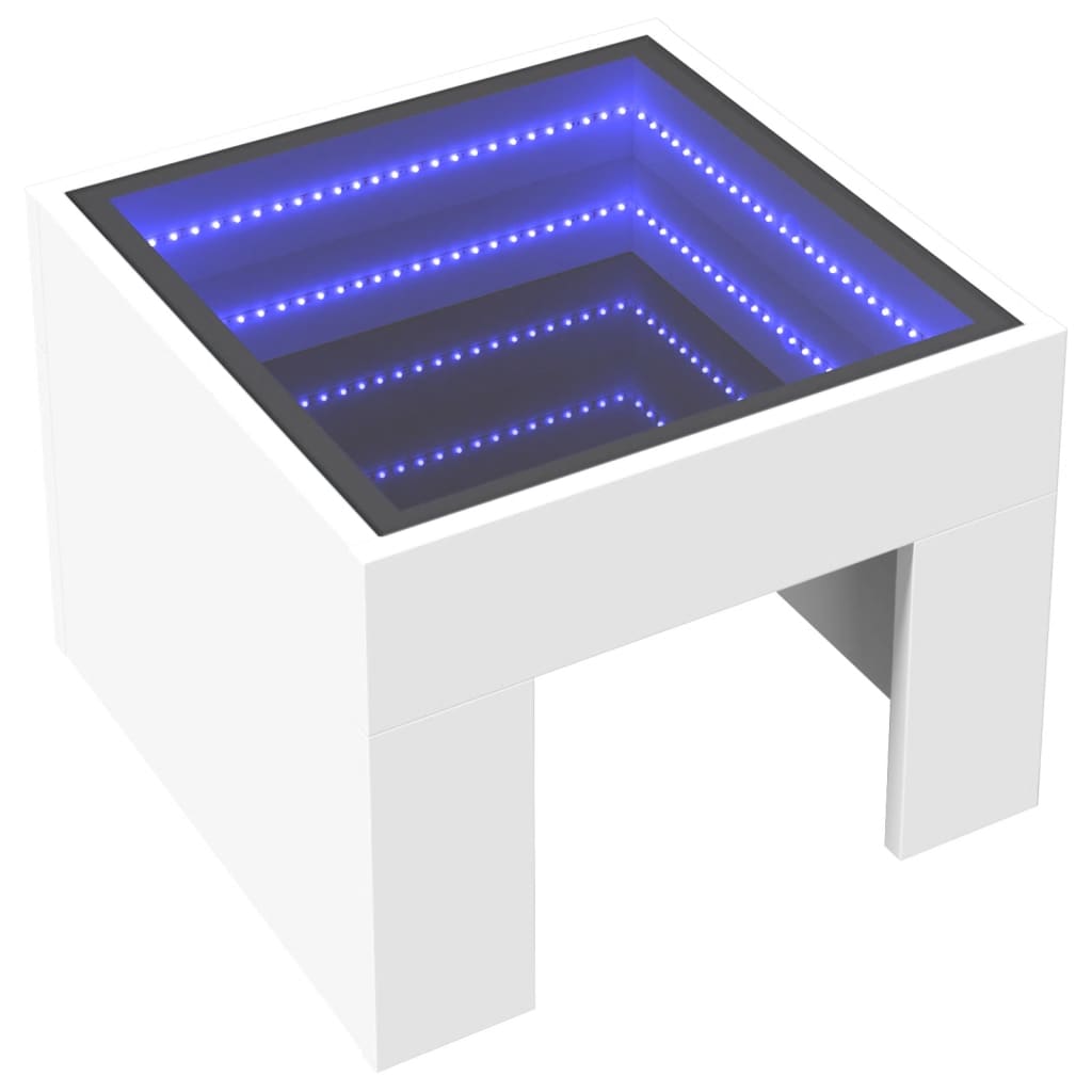 Salongbord Med Infinity Led Hvit 40X40X30 Cm