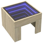 Salongbord Med Infinity Led Sonoma Eik 40X40X30 Cm