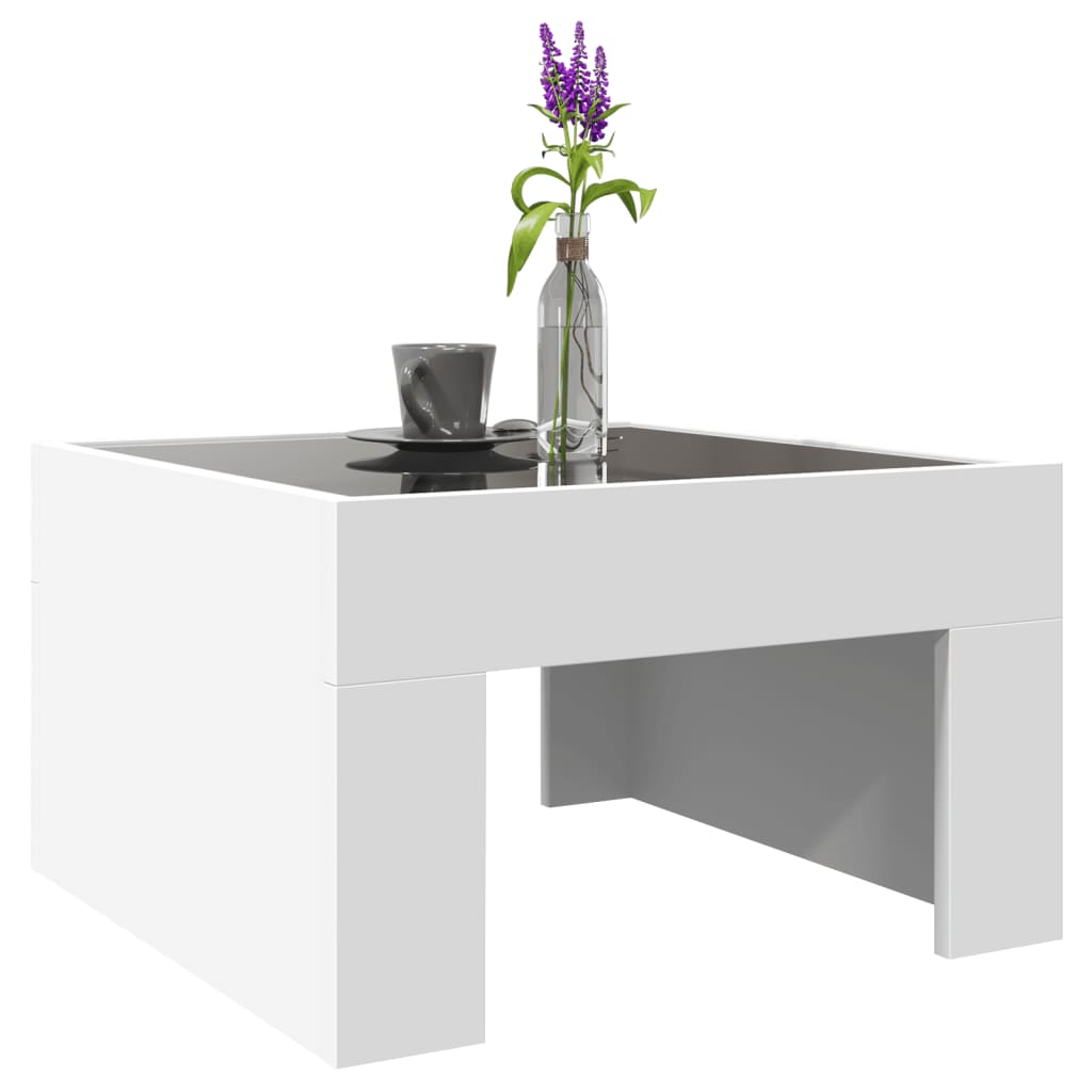Salongbord Med Infinity Led Hvit 50X50X30 Cm