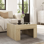 Salongbord Med Infinity Led Sonoma Eik 50X50X30 Cm