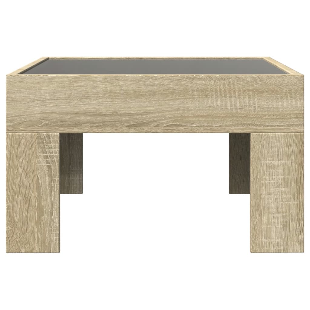 Salongbord Med Infinity Led Sonoma Eik 50X50X30 Cm