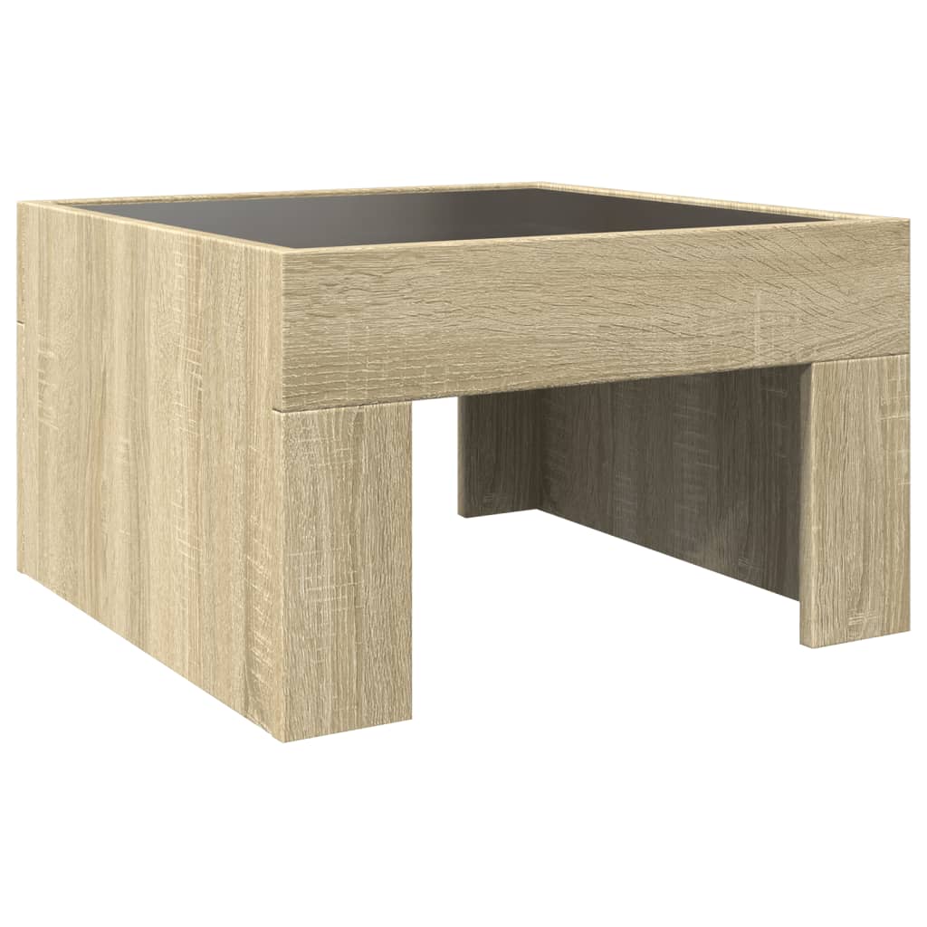 Salongbord Med Infinity Led Sonoma Eik 50X50X30 Cm
