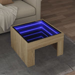 Salongbord Med Infinity Led Sonoma Eik 50X50X30 Cm