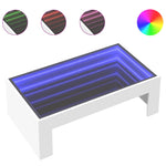 Salongbord Med Infinity Led Hvit 90X50X30 Cm