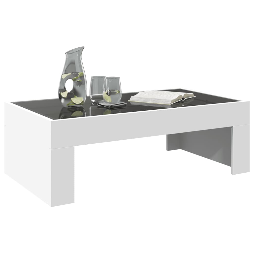 Salongbord Med Infinity Led Hvit 90X50X30 Cm