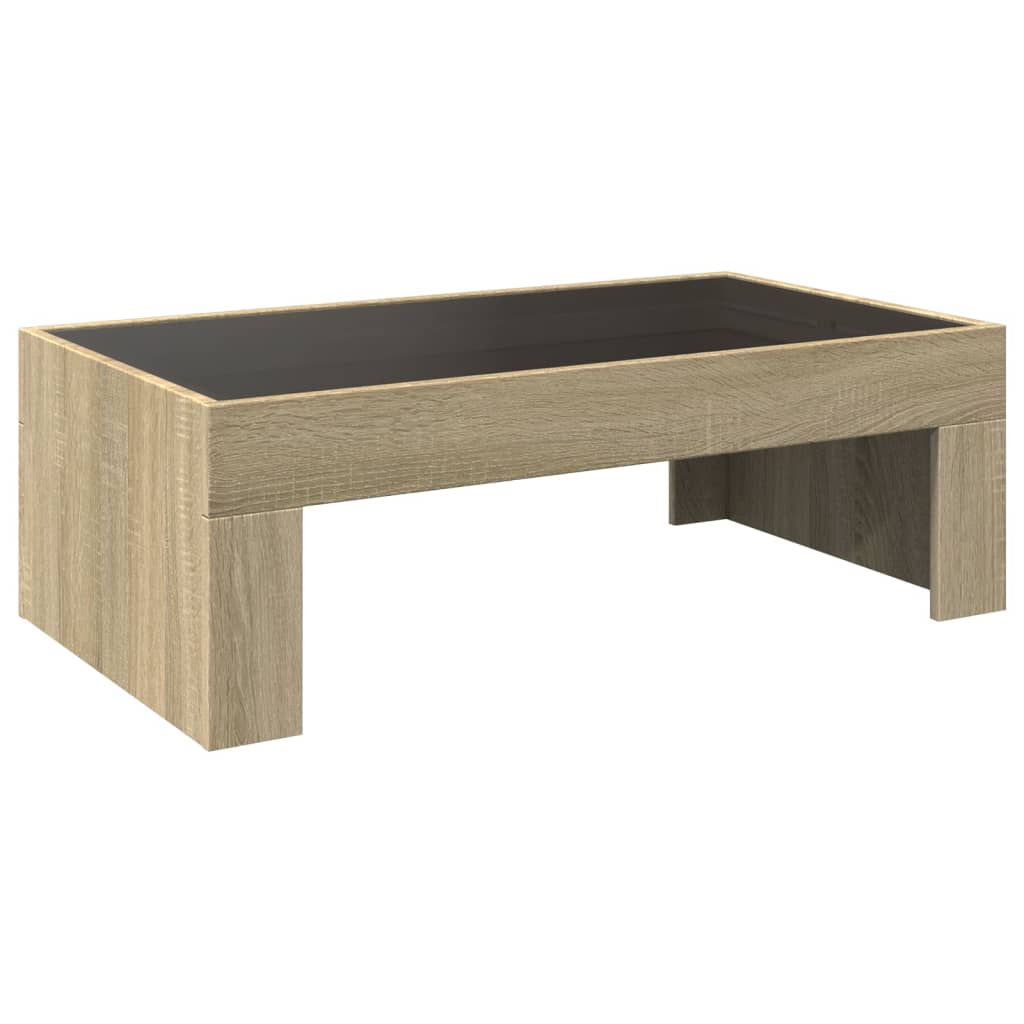 Salongbord Med Infinity Led Sonoma Eik 90X50X30 Cm
