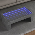 Salongbord Med Infinity Led Betonggrå 90X50X30 Cm