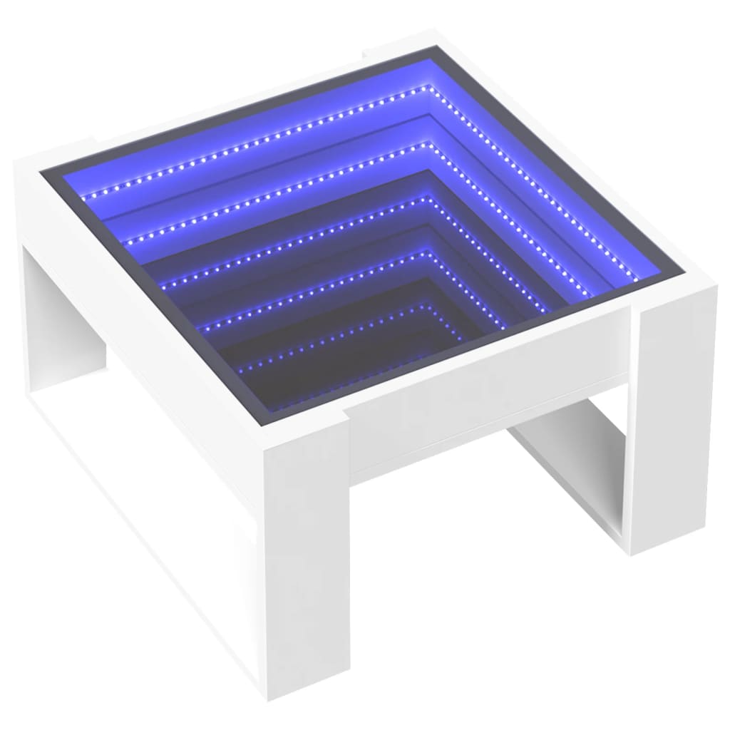 Salongbord Med Infinity Led Hvit 50X53X30 Cm