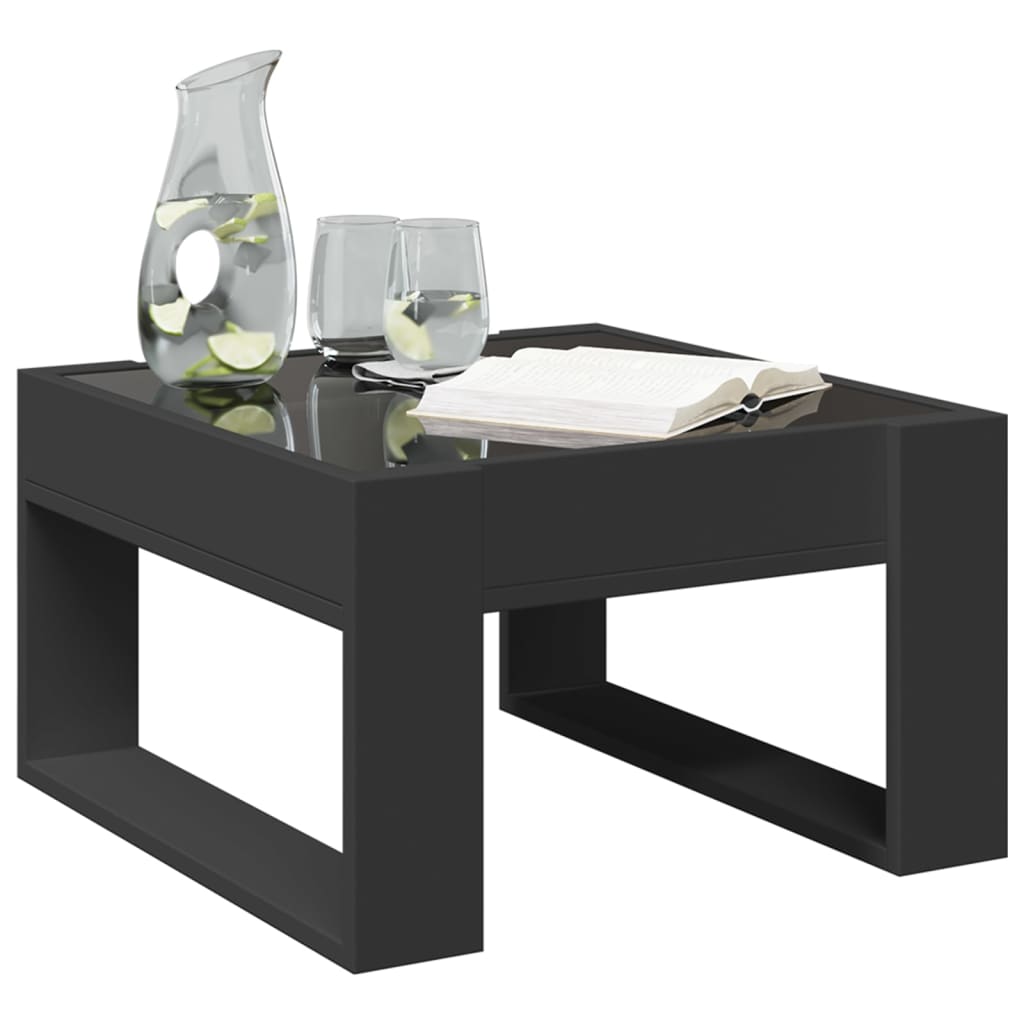 Salongbord Med Infinity Led Svart 50X53X30 Cm