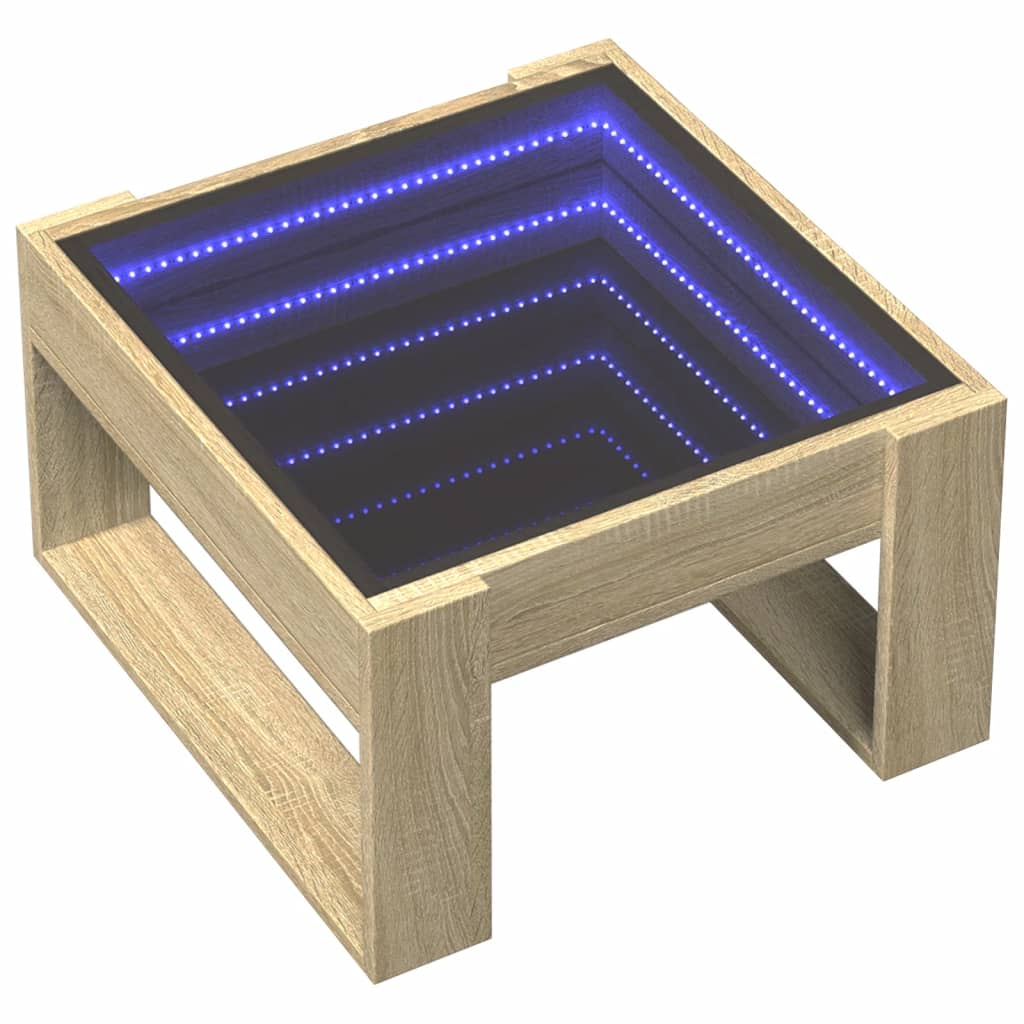 Salongbord Med Infinity Led Sonoma Eik 50X53X30 Cm
