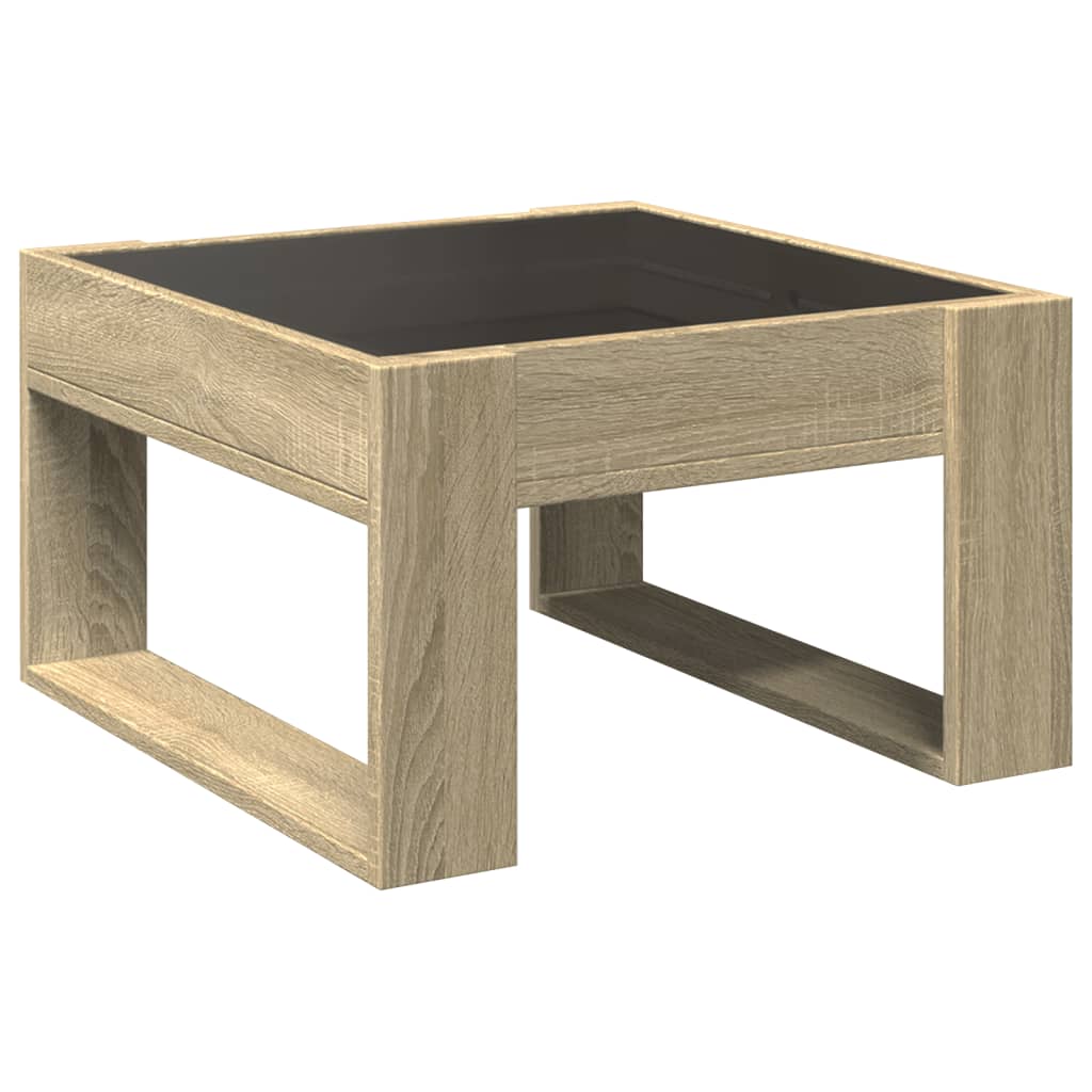 Salongbord Med Infinity Led Sonoma Eik 50X53X30 Cm