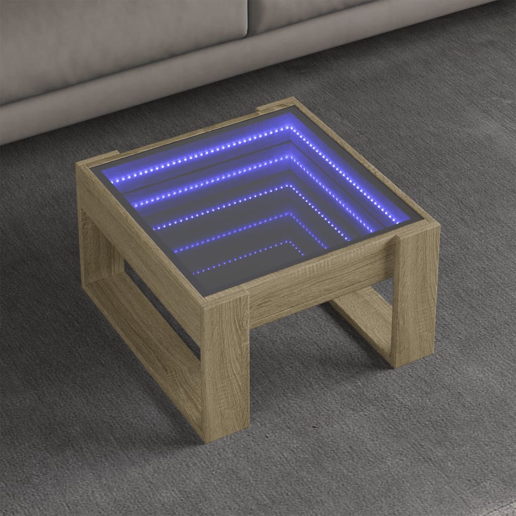 Salongbord Med Infinity Led Sonoma Eik 50X53X30 Cm