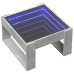 Salongbord Med Infinity Led Betonggrå 50X53X30 Cm