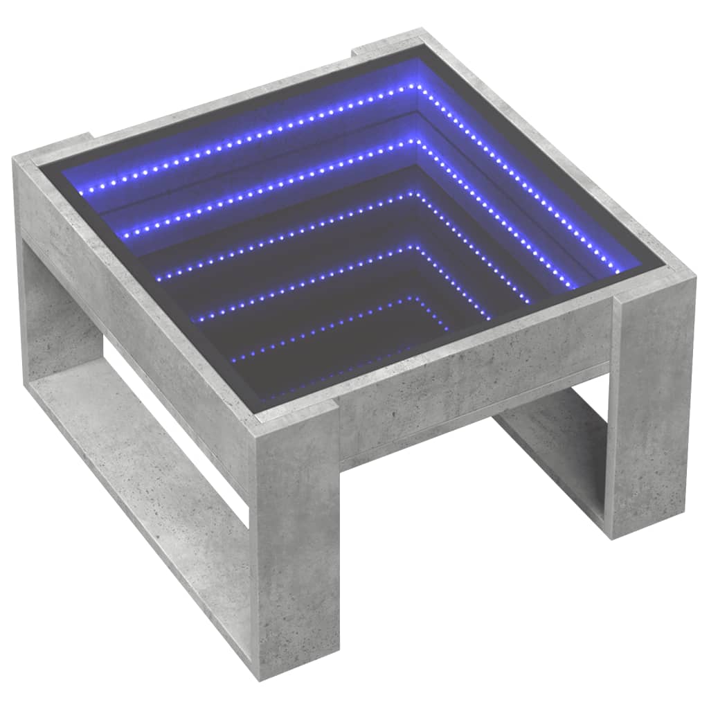 Salongbord Med Infinity Led Betonggrå 50X53X30 Cm