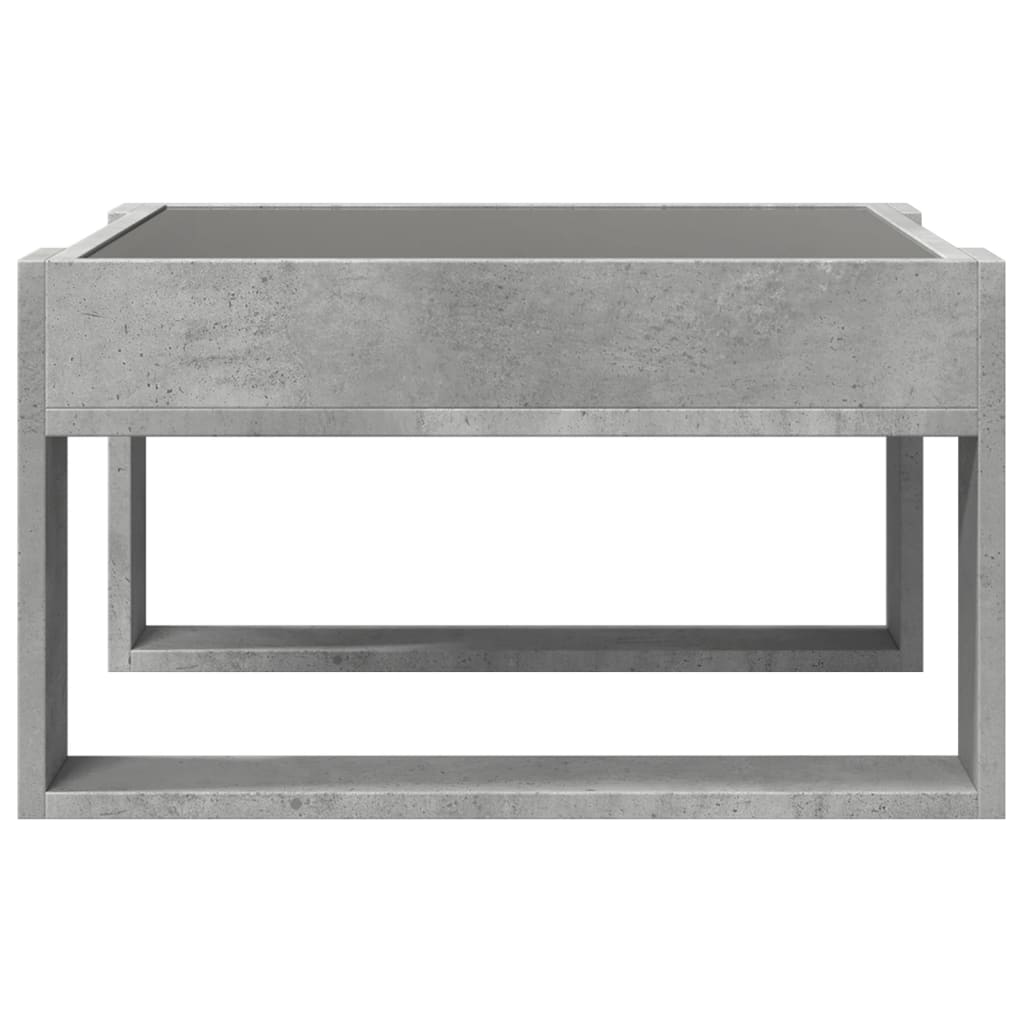 Salongbord Med Infinity Led Betonggrå 50X53X30 Cm