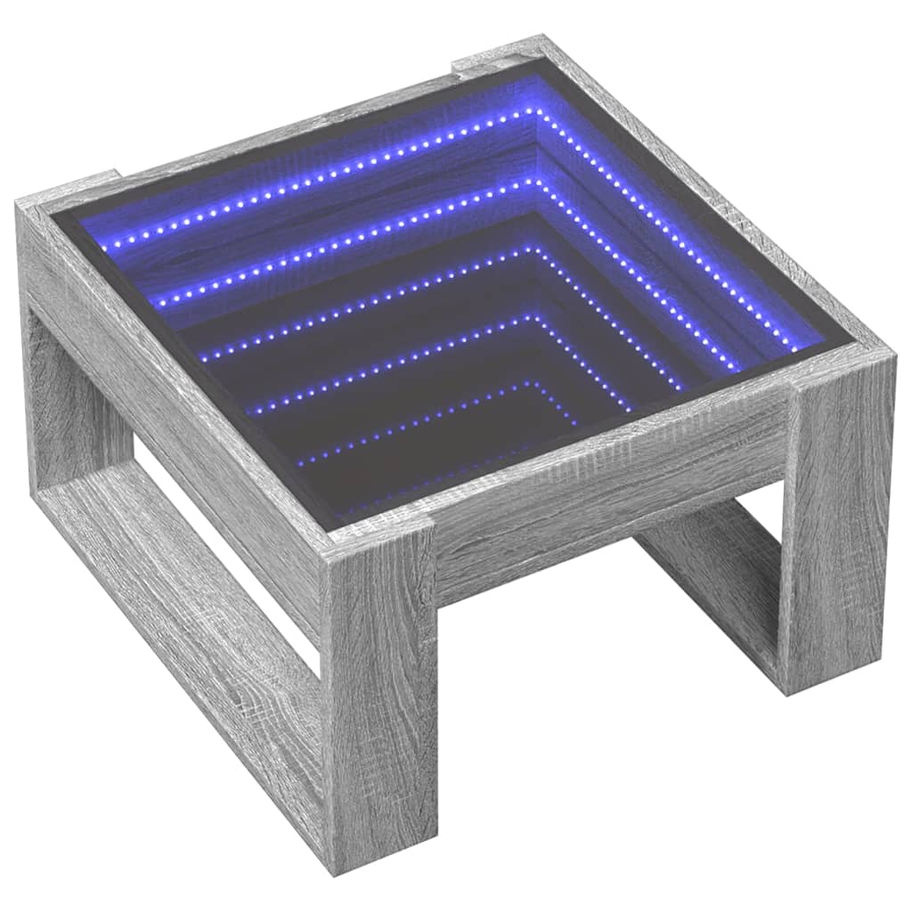 Salongbord Med Infinity Led Grå Sonoma 50X53X30 Cm