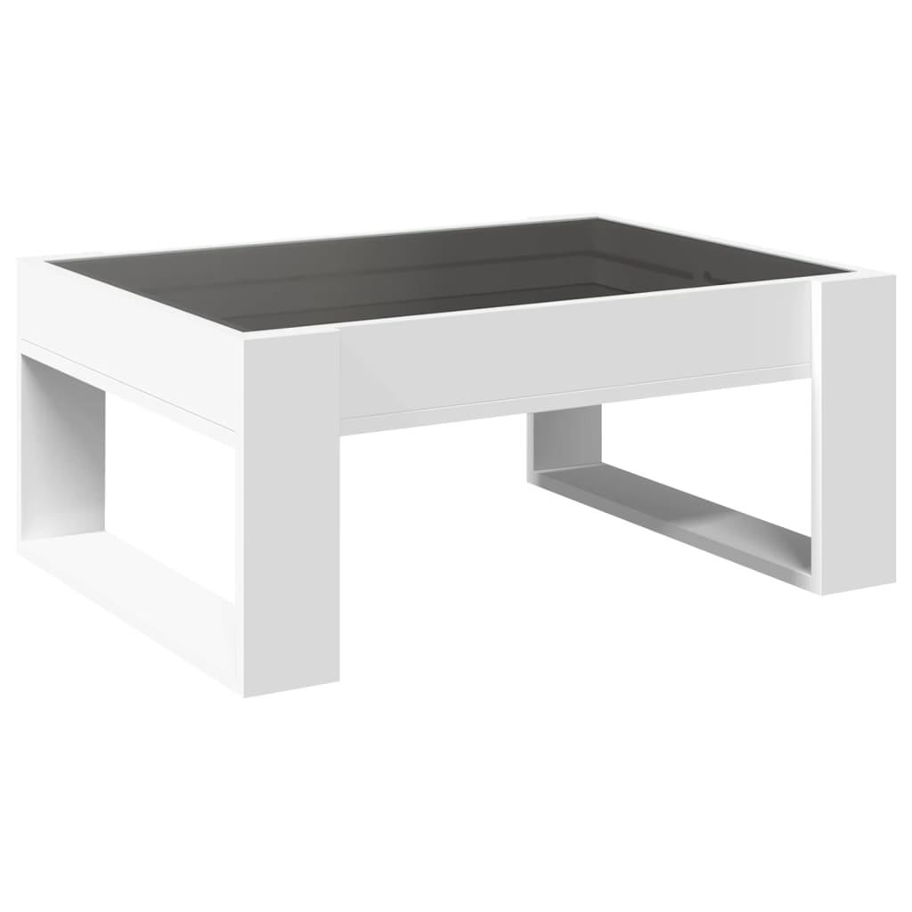 Salongbord Med Infinity Led Hvit 70X53X30 Cm