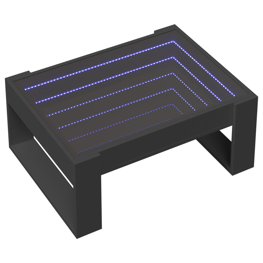 Salongbord Med Infinity Led Svart 70X53X30 Cm