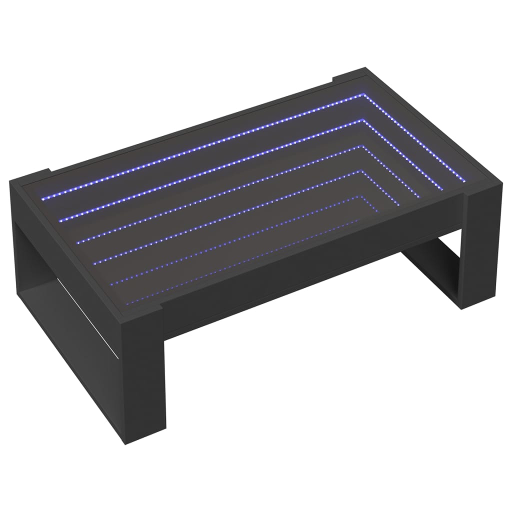 Salongbord Med Infinity Led Svart 90X53X30 Cm