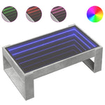 Salongbord Med Infinity Led Betonggrå 90X53X30 Cm