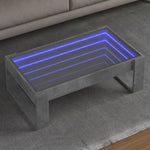 Salongbord Med Infinity Led Betonggrå 90X53X30 Cm
