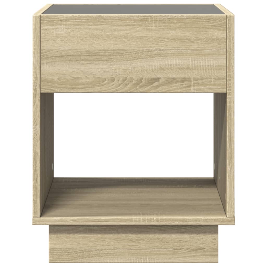 Salongbord Med Infinity Led Sonoma Eik 40X40X50 Cm