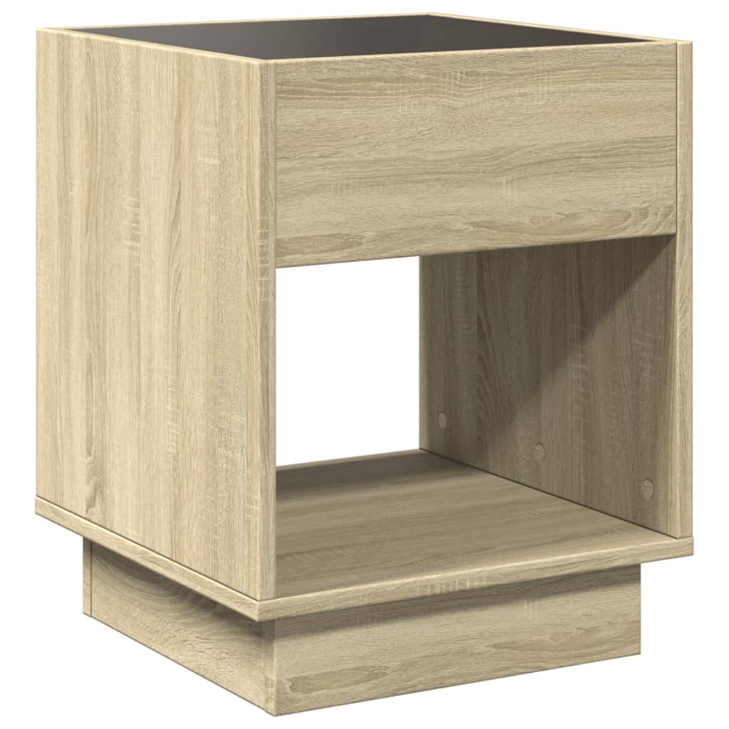 Salongbord Med Infinity Led Sonoma Eik 40X40X50 Cm