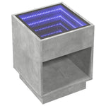 Salongbord Med Infinity Led Betonggrå 40X40X50 Cm