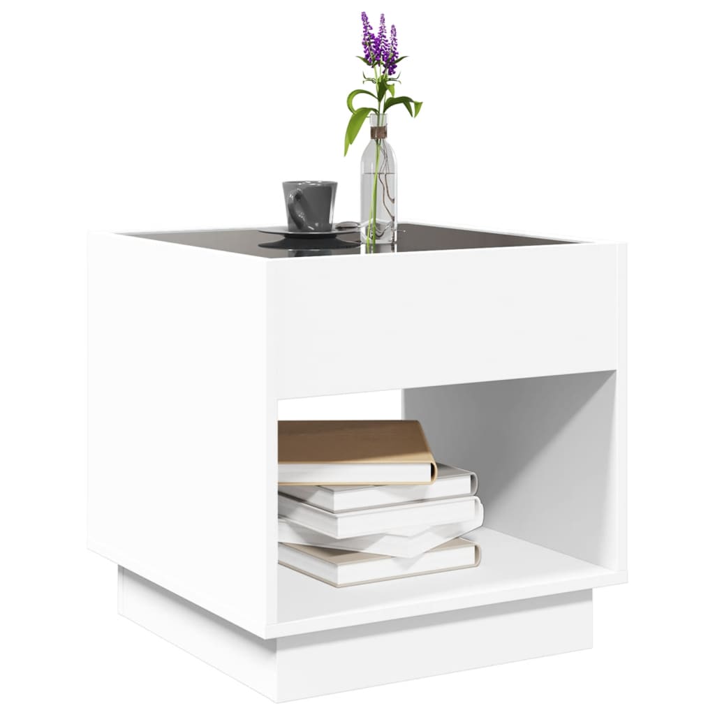 Salongbord Med Infinity Led Hvit 50X50X50 Cm