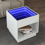 Salongbord Med Infinity Led Hvit 50X50X50 Cm