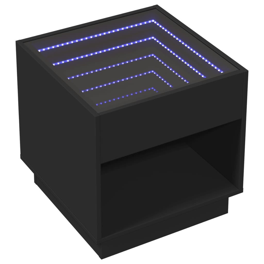 Salongbord Med Infinity Led Svart 50X50X50 Cm