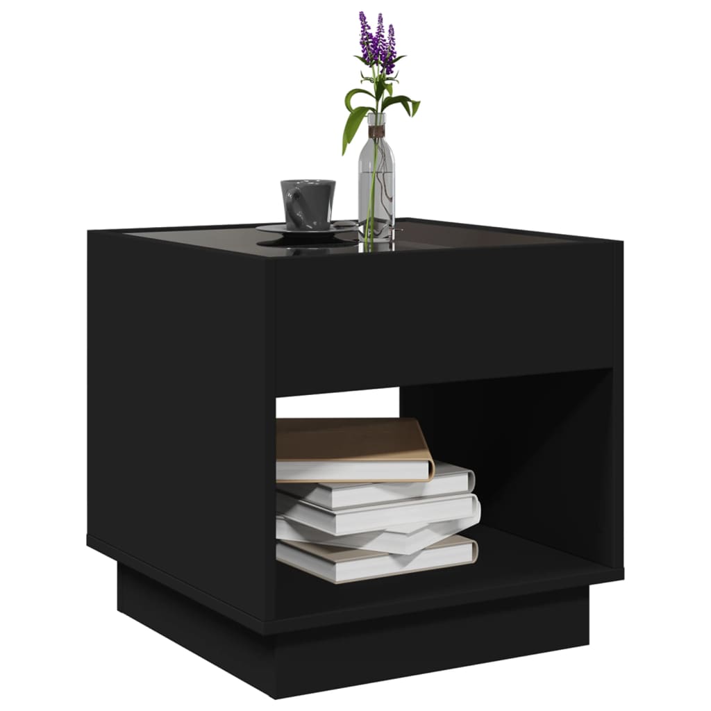 Salongbord Med Infinity Led Svart 50X50X50 Cm