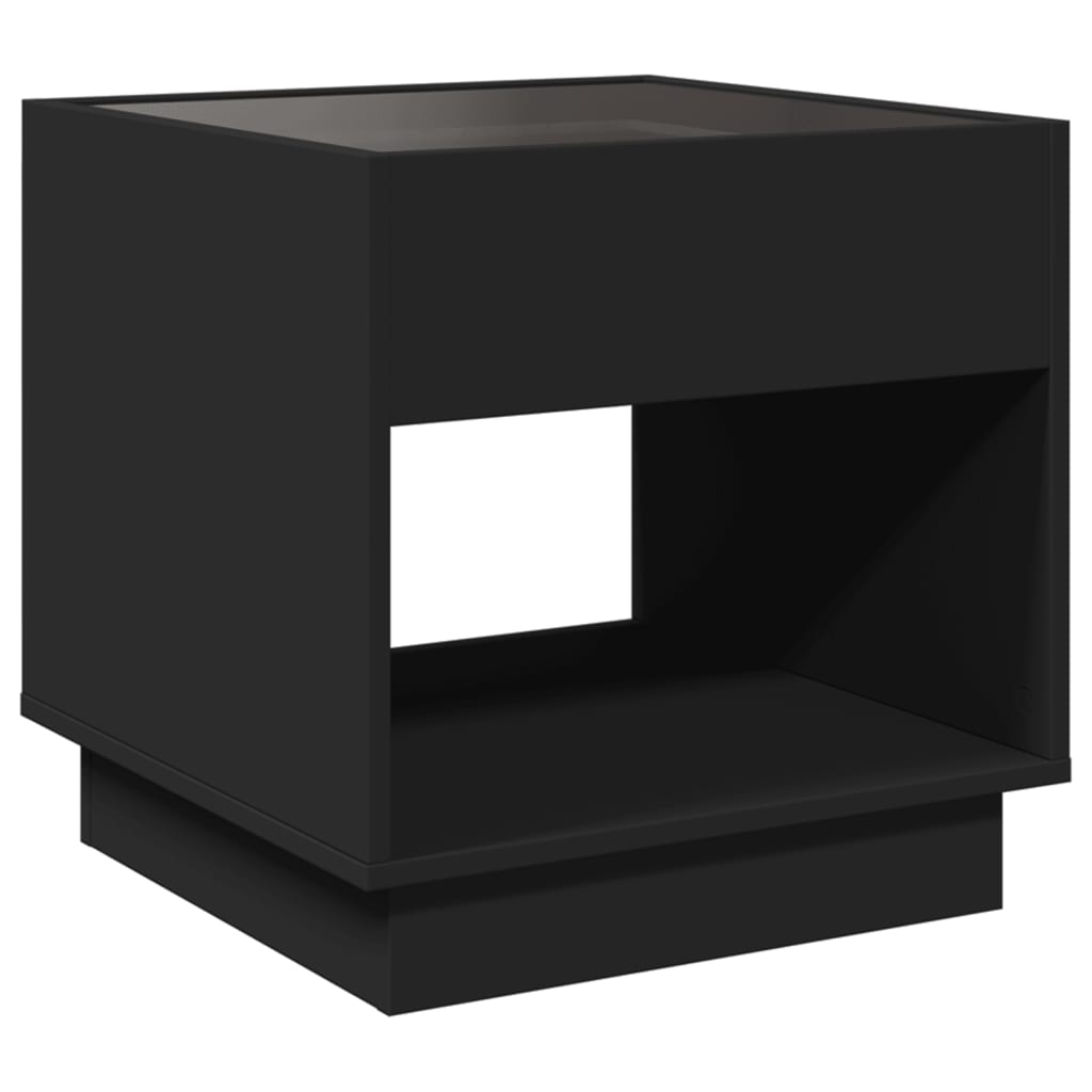 Salongbord Med Infinity Led Svart 50X50X50 Cm