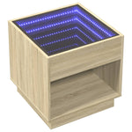 Salongbord Med Infinity Led Sonoma Eik 50X50X50 Cm
