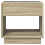 Salongbord Med Infinity Led Sonoma Eik 50X50X50 Cm