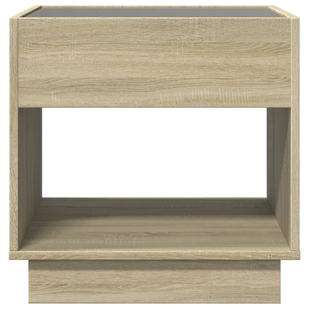 Salongbord Med Infinity Led Sonoma Eik 50X50X50 Cm