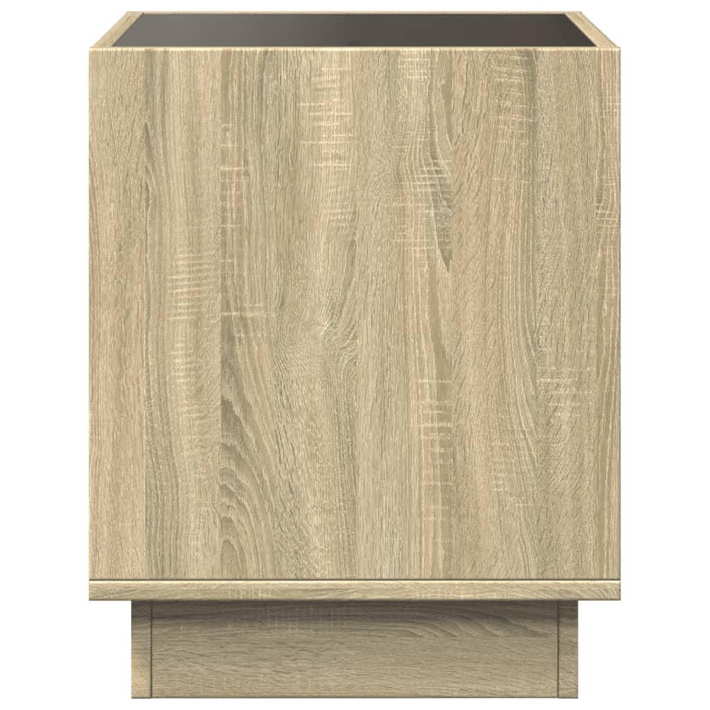 Salongbord Med Infinity Led Sonoma Eik 50X50X50 Cm