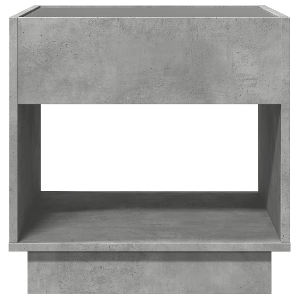 Salongbord Med Infinity Led Betonggrå 50X50X50 Cm