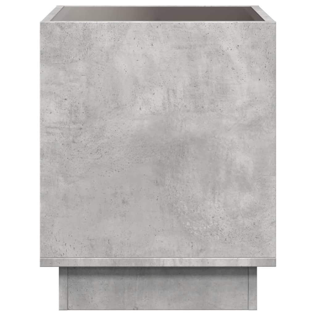 Salongbord Med Infinity Led Betonggrå 50X50X50 Cm