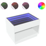 Salongbord Med Infinity Led Hvit 70X50X50 Cm