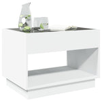 Salongbord Med Infinity Led Hvit 70X50X50 Cm