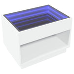 Salongbord Med Infinity Led Hvit 70X50X50 Cm