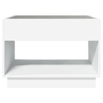 Salongbord Med Infinity Led Hvit 70X50X50 Cm