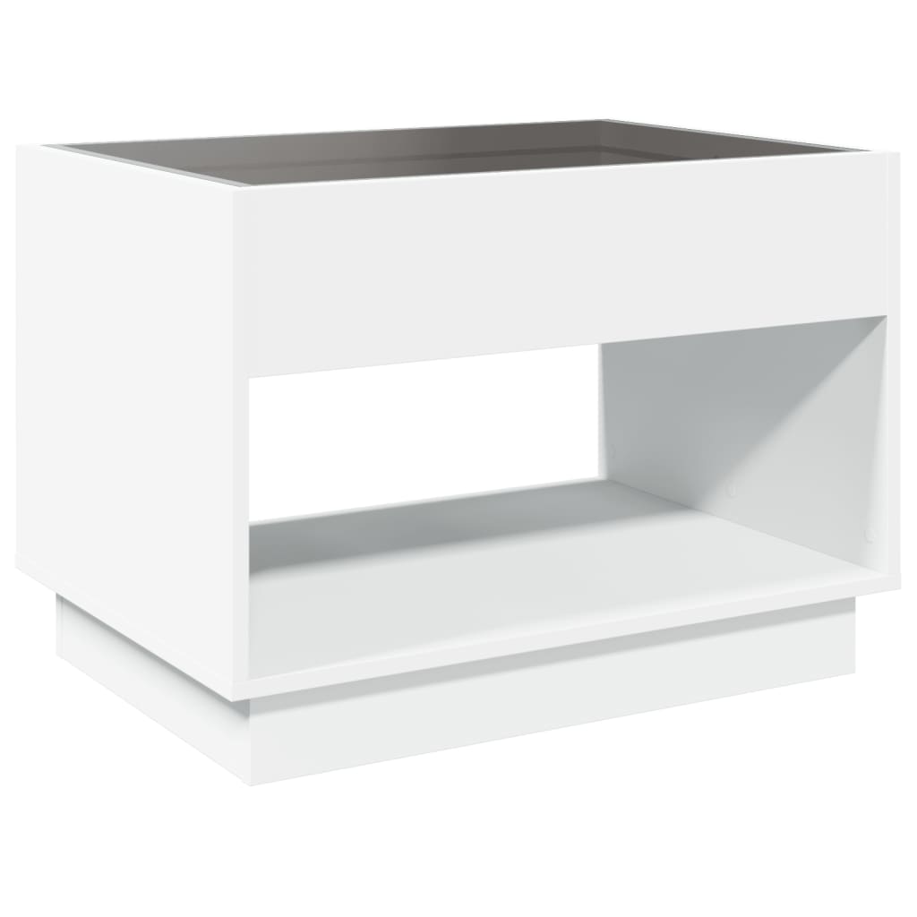 Salongbord Med Infinity Led Hvit 70X50X50 Cm