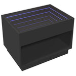 Salongbord Med Infinity Led Svart 70X50X50 Cm